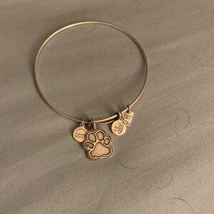 Alex and Ani Gold Paw Print Charm Bracelet